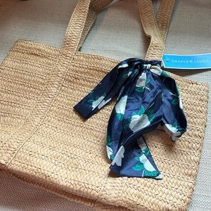 NWT Draper James straw Everyday bag